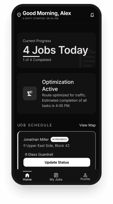 Technician App Interface